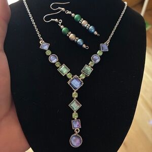 Lariat Y-Necklace & Earrings Made to Match